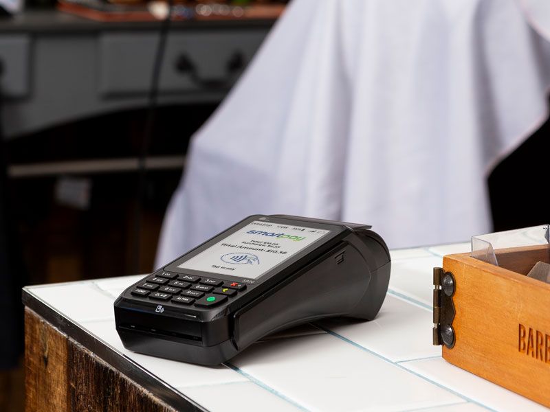 EFTPOS machine on countertop