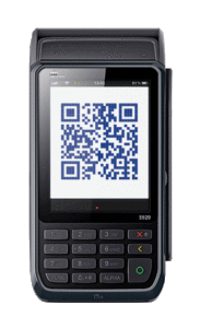 QR WeChat payment screen on terminal