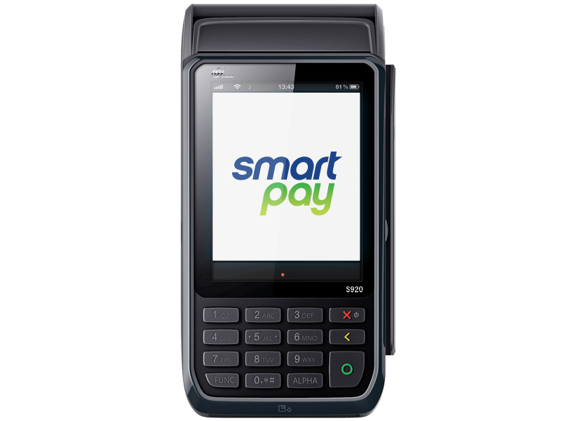 S920 EFTPOS machine with Smartpay logo