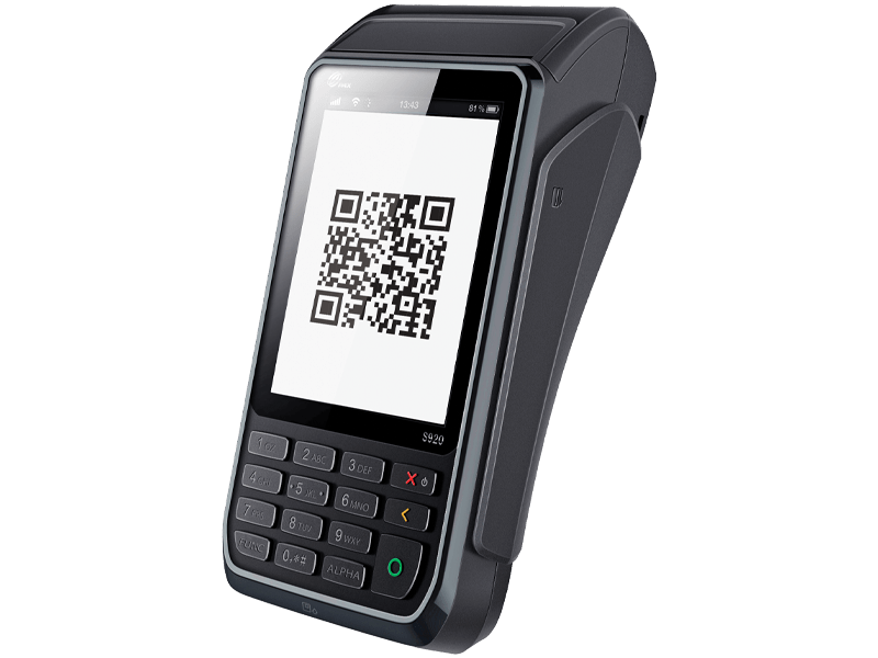 S920 EFTPOS machine with QR code on screen