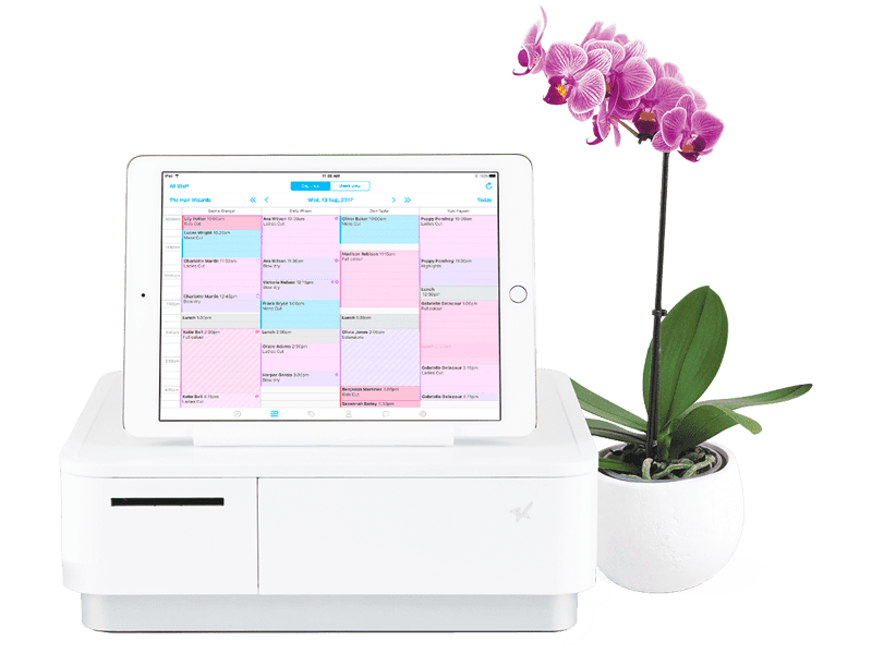 Timely POS appointments screen on till hardware