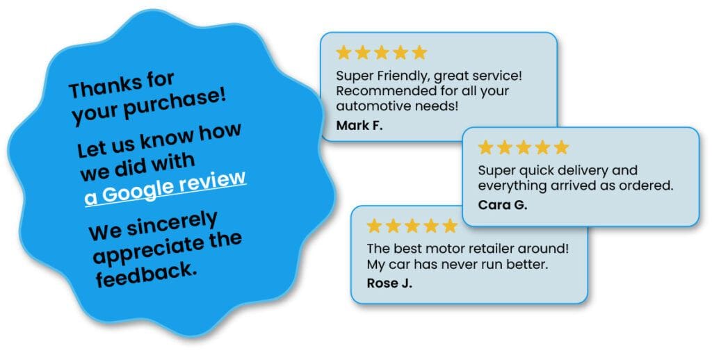 A snippet showing various Google reviews.